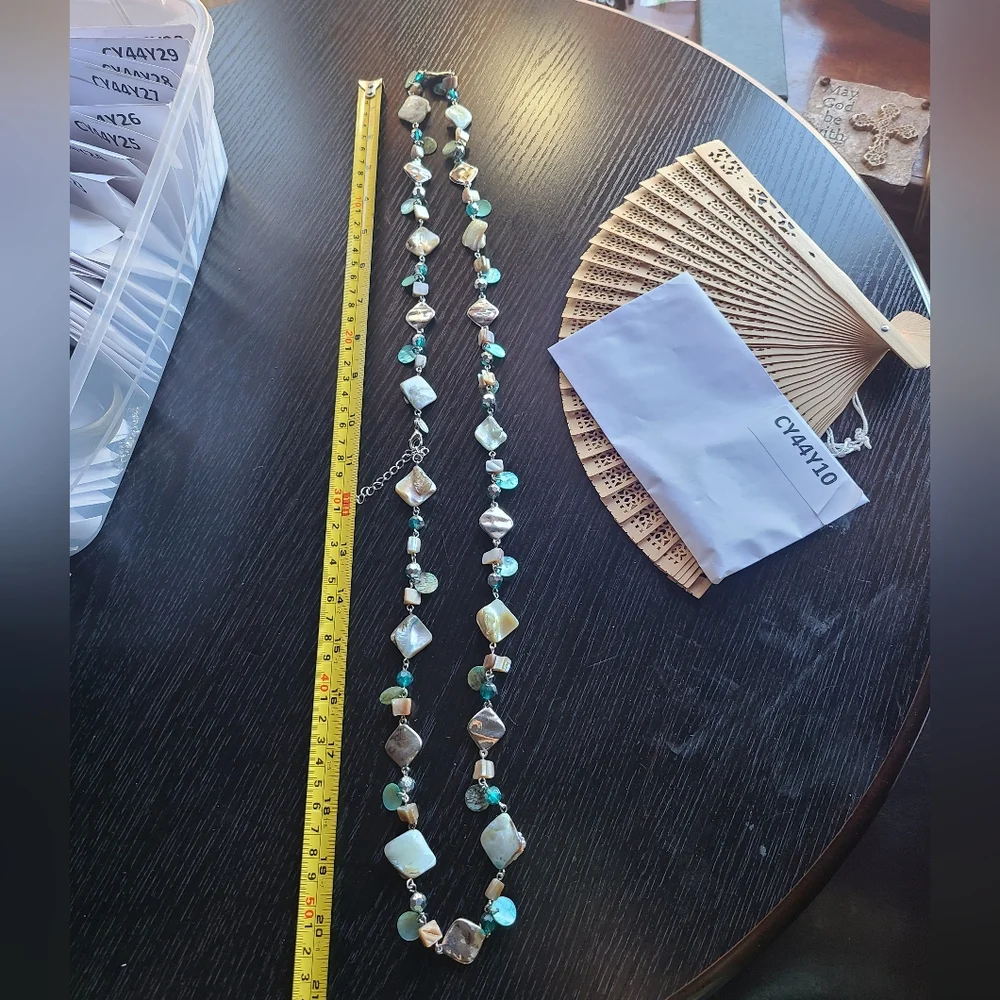 Elegant Silver and Teal Women's Necklace Lia Sophia Stamped - Picture 11 of 12